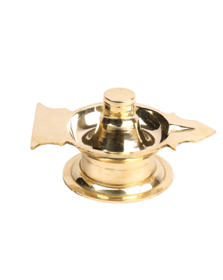 Sivalinga Brass Deepam - Sacred Oil Lamp for Divine Blessings and Pooja Rituals