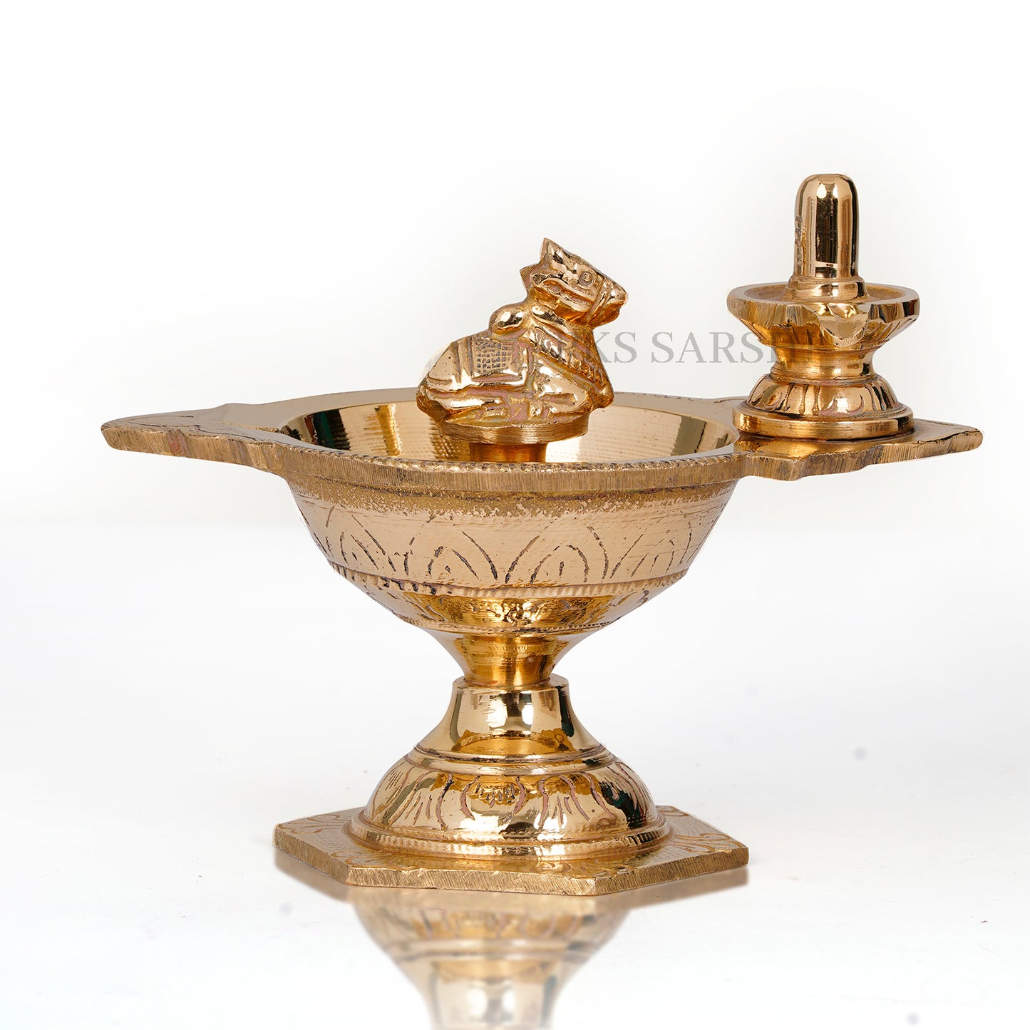 Pradhosha Sivan Brass Lamp - Handcrafted Traditional Oil Lamp for Divine Blessings