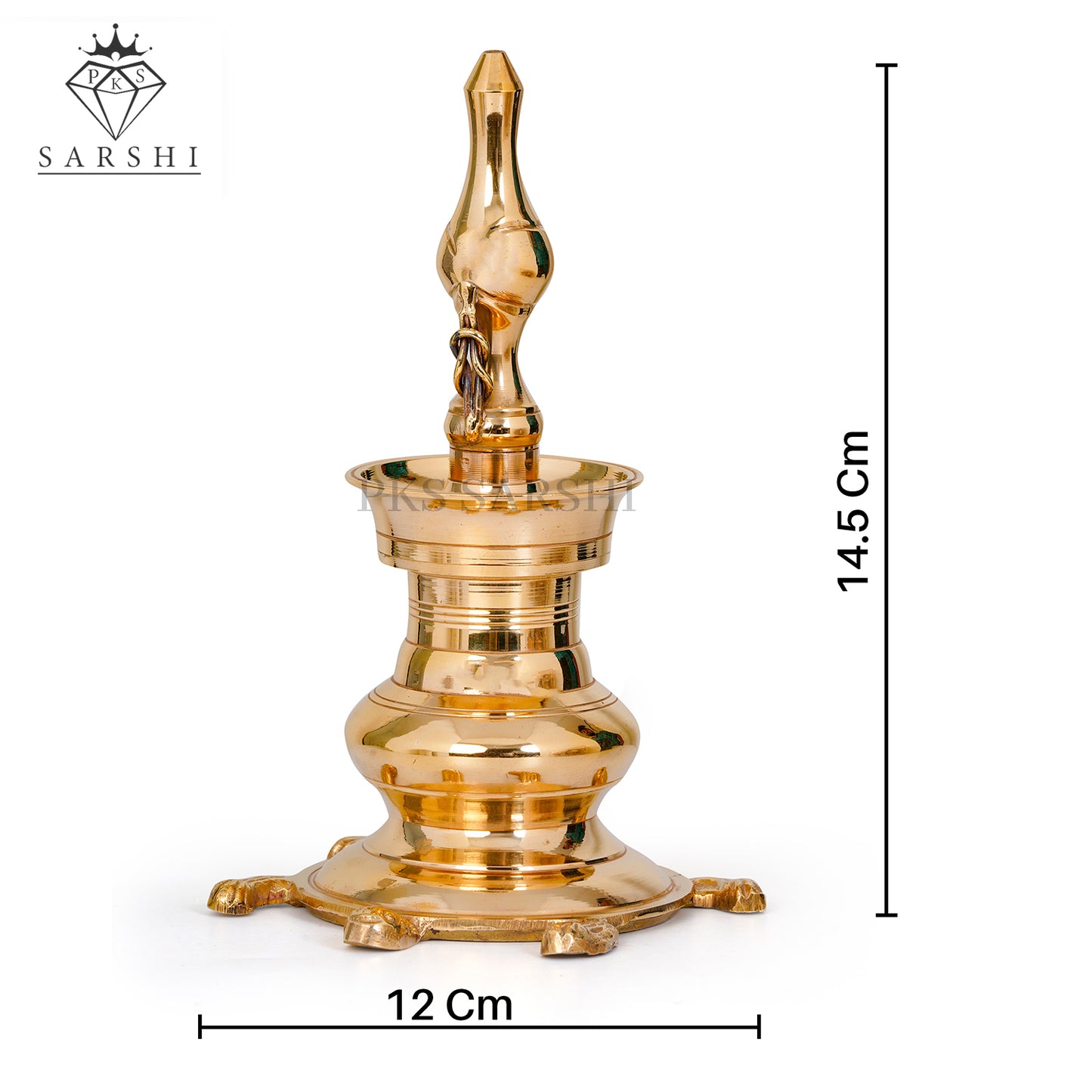 Tortoise Brass Lamp - Handcrafted Traditional Oil Lamp for Prosperity and Peace